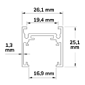 ISOLED surface-mounted track TRACK48 SURFACE FLAT flat, 4-pole, magnetic mounting, black