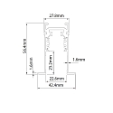 ISOLED recessed track TRACK48 RECESSED 4-pole, magnetic mounting, black