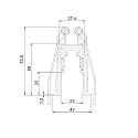 ISOLED mounting bracket TRACK48 RECESSED set of 4, stainless steel