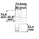 ISOLED Connecteur d'angle TRACK48 SURFACE isol�, m�canique, horizontal, noir