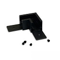 corner connector CORNER 90� HORIZONTAL - TRACK48 SURFACE FLAT isolated, mechanical, horizontal, black
