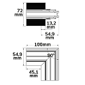 ISOLED Connecteur d'angle CORNER 90° VERTICAL - TRACK48 DRYWALL isolé, mécanique, vertical, noir