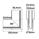 ISOLED corner connector VERTICAL - TRACK48 RECESSED isolated, mechanical, vertacal, black