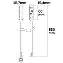 ISOLED Alimentation TRACK48 - 50CM CABLE contr�lable par DALI, 4 p�les, universal, noir