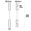 ISOLED flex connector TRACK48 - FLEXIBLE 180� DALI controllable, 4-pole, universal, black