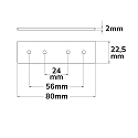 ISOLED Pi�ce de raccordement TRACK48 SURFACE (FLAT) / RECESSED m�canique, lot de 1, noir