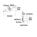 ISOLED mounting spring TRACK48 SURFACE (FLAT) / RECESSED set of 2, black