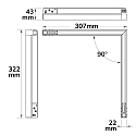 ISOLED track spot CORNER 90� HORIZONTAL - TRACK48 rigid, switchable, magnetic mounting IP20, black 