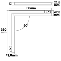 ISOLED track spot CORNER 90� VERTICAL - TRACK48 rigid, switchable, magnetic mounting IP20, black 