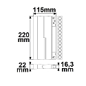 ISOLED Halog�ne sur rail GRID SPOT 22CM - TRACK48 (DALI) pivotant, contr�lable par DALI, avec grille, fixation magn�tique IP20