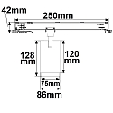ISOLED Projecteur triphas� 42W - 20�-70� PHASE DIM focalisable, pivotant � la cardan IP20, noir mat gradable