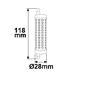 ISOLED Lampe à tige LED R7s 118mm 840 DIM clair 13,5W 118-1700lm 4000K 360° CRI 80-89 gradable