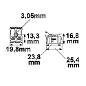 ISOLED Fiche de connexion 2X2-POLE, 0.5-2.5MM� - MAX. 450V/16A 2 voies, 2 p�les