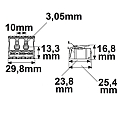 ISOLED Fiche de connexion 2X3-POLE, 0.5-2.5MM�, MAX. 450V/16A 2 voies, 2 p�les