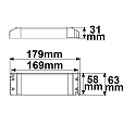 ISOLED Driver de LED TRAFO 48V IP20 - 0-150W SELV constante de tension, commutable