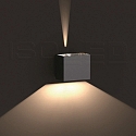 ISOLED outdoor wall luminaire LED UP&DOWN 15-120� adjustable, direct / indirect, switchable IP65, black 