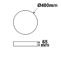 ISOLED Luminaire de plafond COLOR SWITCH ROUND - � 40CM CCT Switch, UGR < 19, multipower IP40, blanche gradable
