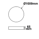 ISOLED Luminaire � suspension COLOR SWITCH ROUND - � 100CM CCT Switch, UGR < 19, multipower IP42, noir gradable