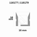 ISOLED fully siliconised LED strip NEON940 TWIST+BEND B16H16 2-pole