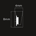 ISOLED fully siliconised LED strip NEONPRO927 CUSTOM B04H08 2-pole