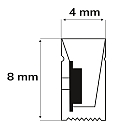 ISOLED fully siliconised LED strip NEON930 B04H08 2-pole