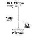 ISOLED Halog�ne sur rail TRACK48 SHADE (DALI) Bas, plat, rigide, contr�lable par DALI, fixation magn�tique IP20, noir gradable