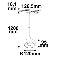 ISOLED Halog�ne sur rail TRACK48 CIRCLE (DALI) Bas, rigide, contr�lable par DALI, fixation magn�tique IP20, noir gradable