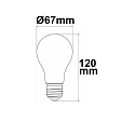 ISOLED Lampe LED forme poire A67 CL - EFFICIENCY 160LM/W A67 clair E27 12W 120-1800lm 3000K 360� CRI 80-89