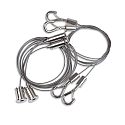 Accessoire Suspension c�ble Y-TYPE 150CM lot de 2, avec mousqueton, argent 150cm
