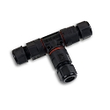 C�ble connecteur en T IP68, 6.5-11MM / 0.75-2.5MM�, 250V 16A 3 p�les, noir