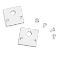 Embout TRACK48 SURFACE FLAT plat, version pour montage en surface, lot de 2, blanche