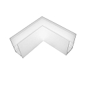 Connecteur d'angle TRACK48 SURFACE isol�, m�canique, horizontal, blanche