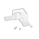 Connecteur d'angle CORNER 90� HORIZONTAL - TRACK48 SURFACE FLAT isol�, m�canique, horizontal, blanche