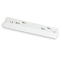 Connecteur direct TRACK48 - LINEAR-MINI rigide, �lectrique, 4 p�les, universal, blanche