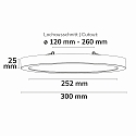 ISOLED Luminaire apparent / encastr� FLEX PRO DN300 CCT Switch, r�glable IP44, blanche gradable