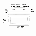 ISOLED Luminaire apparent / encastr� FLEX PRO 300X300 CCT Switch, r�glable IP44, blanche gradable
