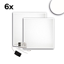 Panneau à LED ECO BACKLIGHT LINE 625 lot de 6, gradable 36W 4350lm 4000K CRI 80-89
