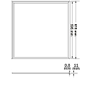ISOLED Cadre de montage FRAME 625 IP42, blanche 