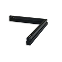ISOLED track corner luminaire TRACK48 LINE+ DALI dimmable, horizontal, prismatic IP20, black matt dimmable