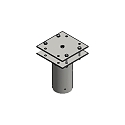 ISOLED Traverse 2 voies, 4 fois, gris