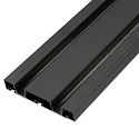 profil� pour rideaux CURTAIN 10 DOUBLE 1 voie, noir