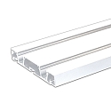 curtain rail CURTAIN 10 DOUBLE 1-fold, white