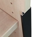 Profilé pour bord d'étagère FURNIT 10 SHELF, noir