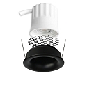ISOLED Projecteur encastré BACK32 rond, reculer IP20, noir gradable