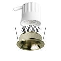 ISOLED Projecteur encastré BACK32 rond, reculer IP20, laiton gradable