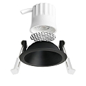 ISOLED Projecteur encastré BACK45 rond, reculer IP20, noir gradable