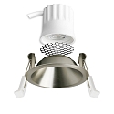 ISOLED Projecteur encastré BACK45 rond, reculer IP20, acier inoxydable gradable