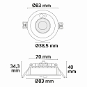 ISOLED recessed spotlight VARIO-68 IP65, black 