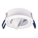 Cadre de montage MR11/GU10 MINI SPOT rond, pivotant, blanche