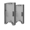 end cap EC 119 HALON 2 pcs., with cover, silver